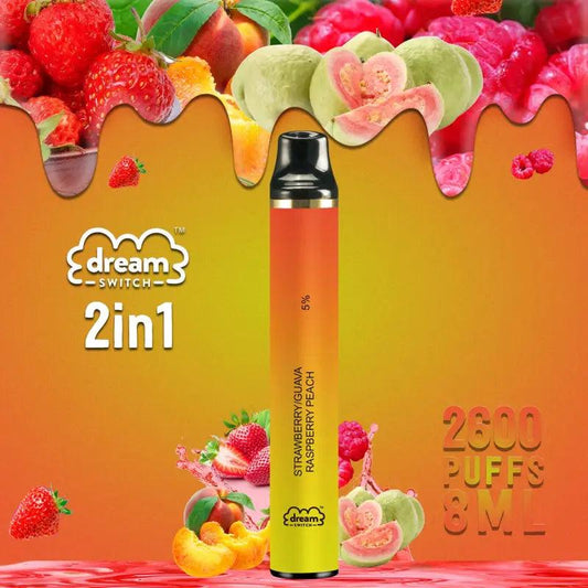 Disposable Dream Switch 2in1,Stwrawberry Guava / Raspberry