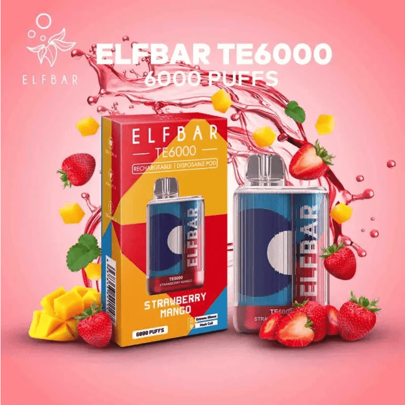 Elf Bar TE6000 Puffs - Strawberry Mango