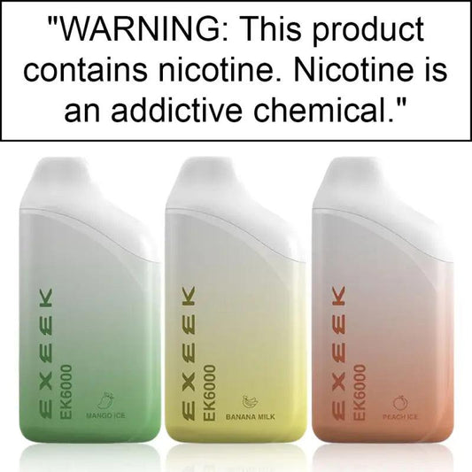 EXEEK EK6000 DISPOSABLE VAPE - 6000 PUFFS - Disposable