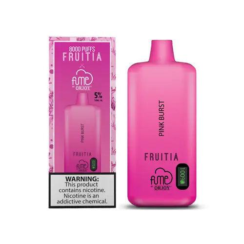 Fruitia x Fume 8000 Puffs Disposable Vape Device - Pink