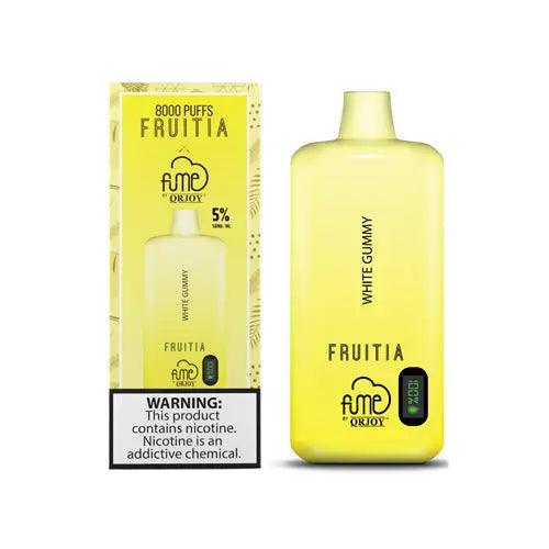 Fruitia x Fume 8000 Puffs Disposable Vape Device - White