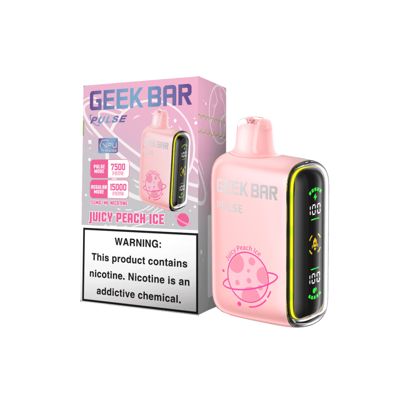 Geek Bar Pulse Disposable Vape 15000 Puffs - Juicy Peach Ice