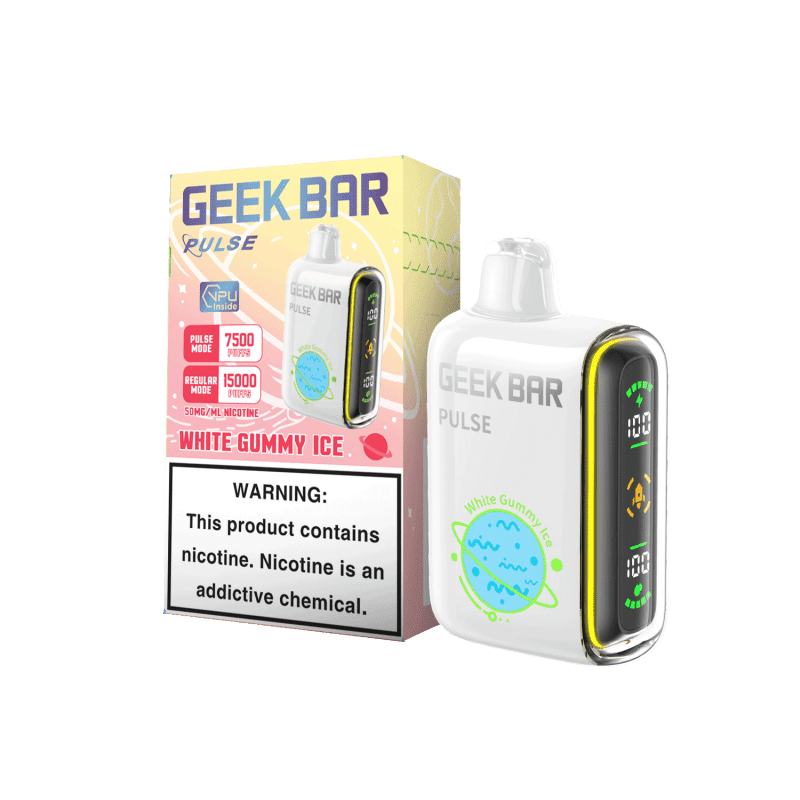 Geek Bar Pulse Disposable Vape 15000 Puffs - White Gummy Ice