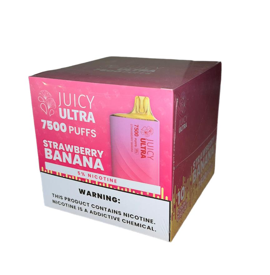 Juicy ultra 7500 puff 5% nic - strawberry banana -