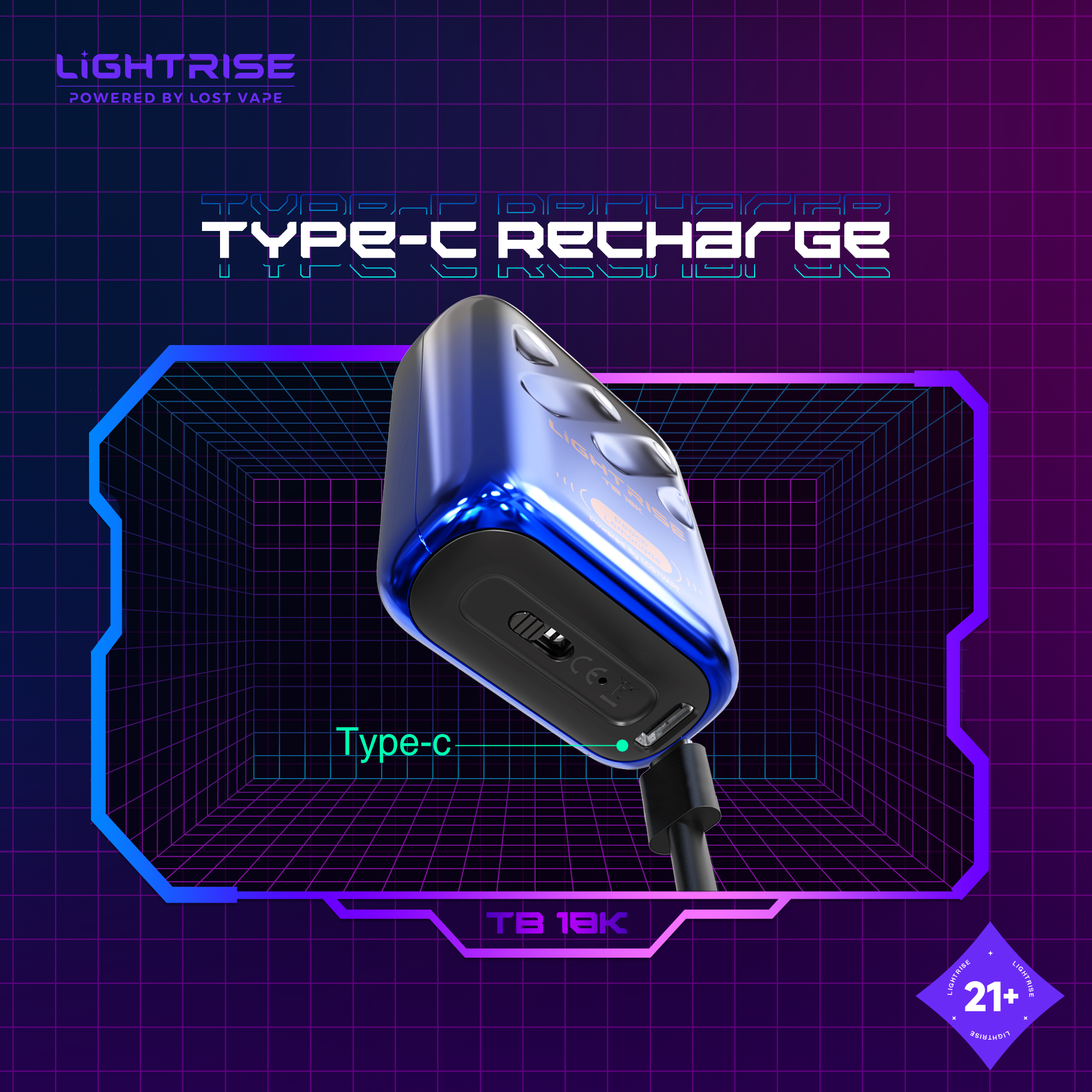 LIGHTRISE TB 18000 Disposable Device.