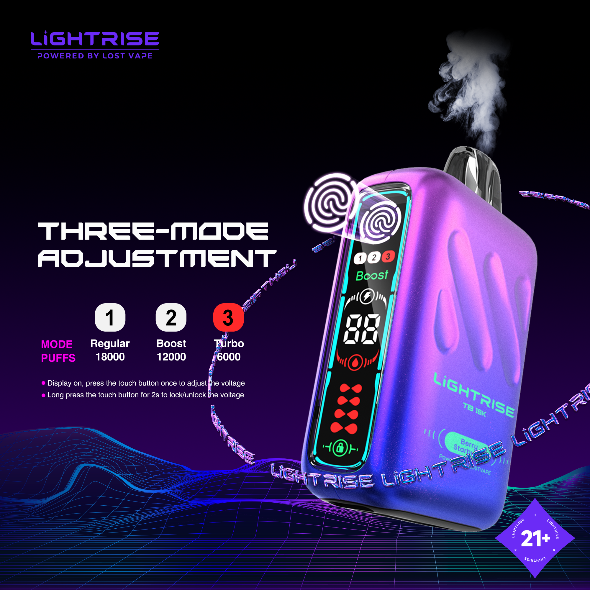 LIGHTRISE TB 18000 Disposable Device.