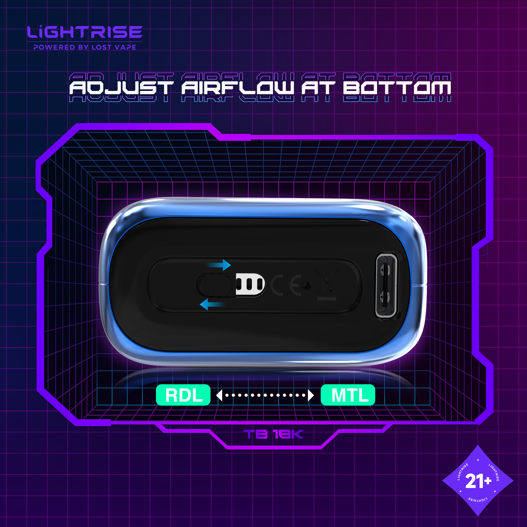 LIGHTRISE TB 18000 Disposable Device.