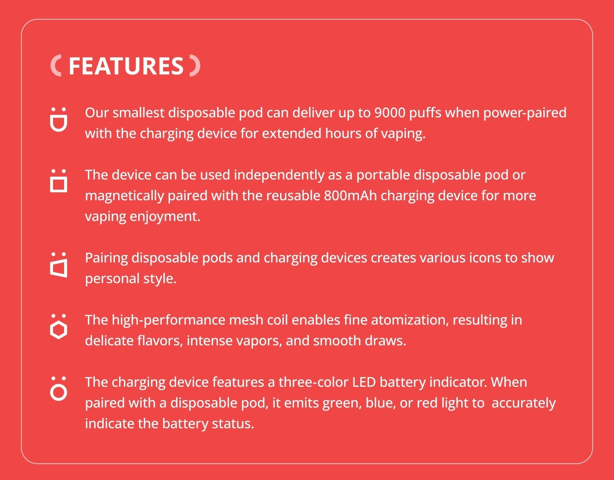 Off-Stamp SW9000 Disposable Kit Rechargeable Battery