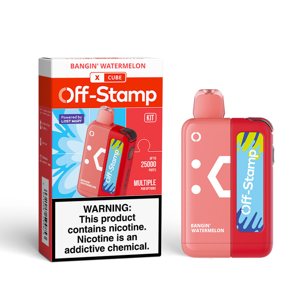 OFF-STAMP X-CUBE 25K DISPOSABLE KIT POWERED BY LOST MARY – 25000 PUFFS.