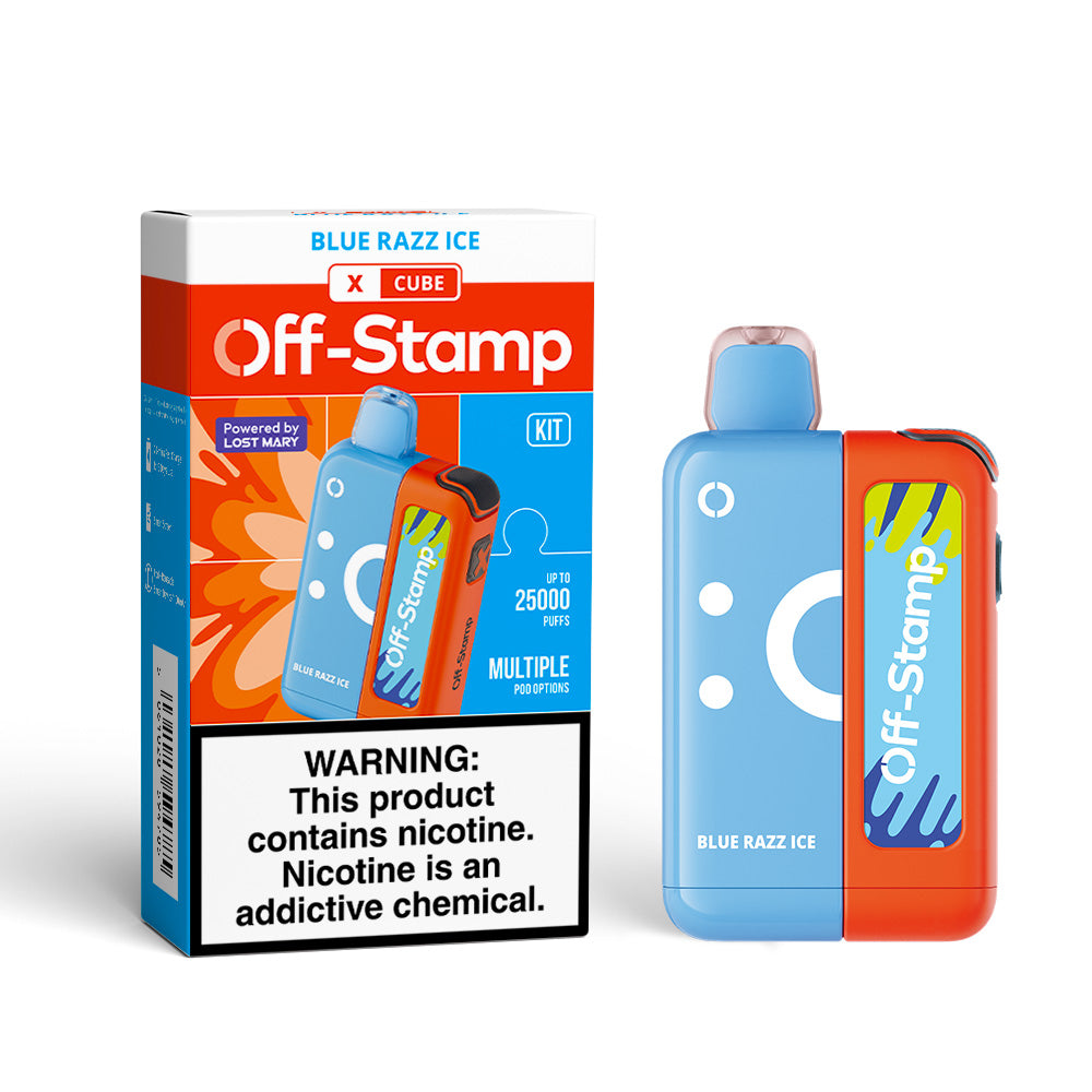 OFF-STAMP X-CUBE 25K DISPOSABLE KIT POWERED BY LOST MARY – 25000 PUFFS.
