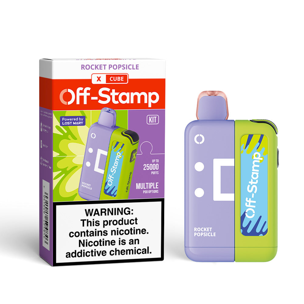 OFF-STAMP X-CUBE 25K DISPOSABLE KIT POWERED BY LOST MARY – 25000 PUFFS.