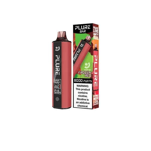 Plure Bar Disposable Vape - 8000 Puffs - Lush Ice Frozen Red