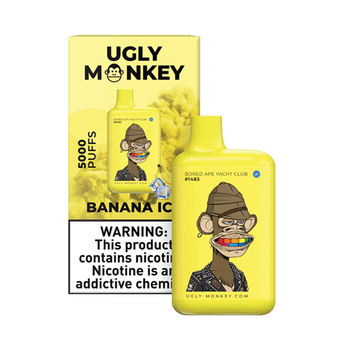 Ugly monkey 5000 puffs disposable vape device - banana ice -